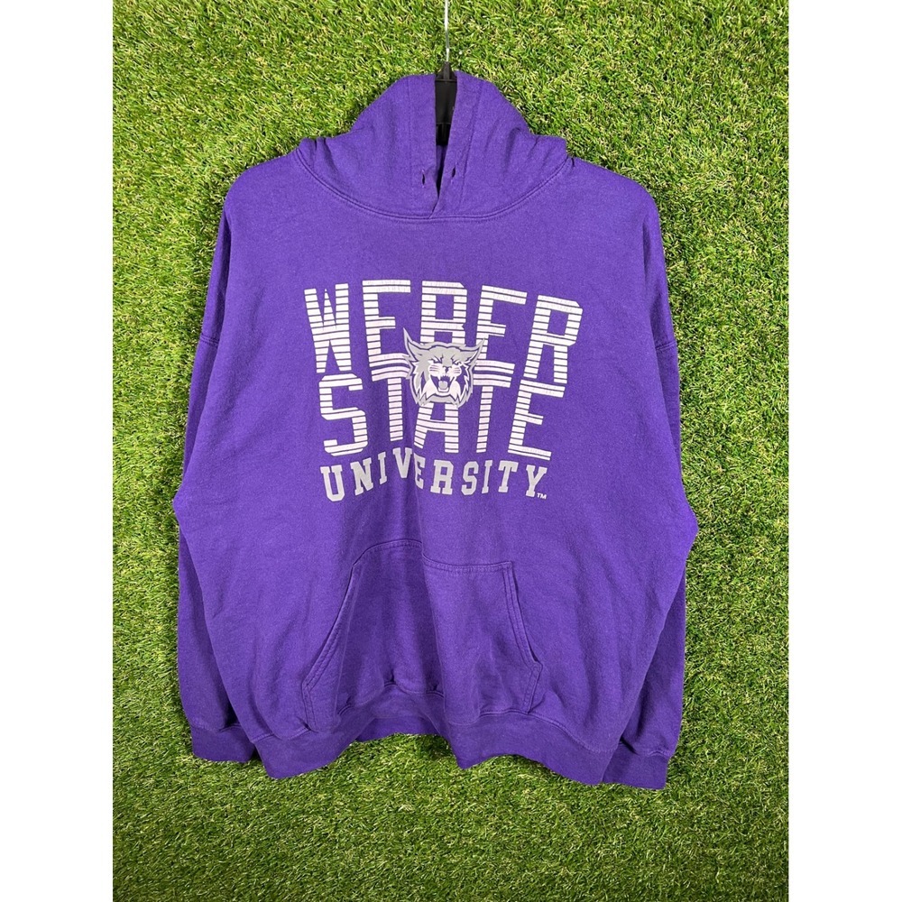 MV Sport Weber State University Wildcats Hoodie Purple Mens XL Pullover